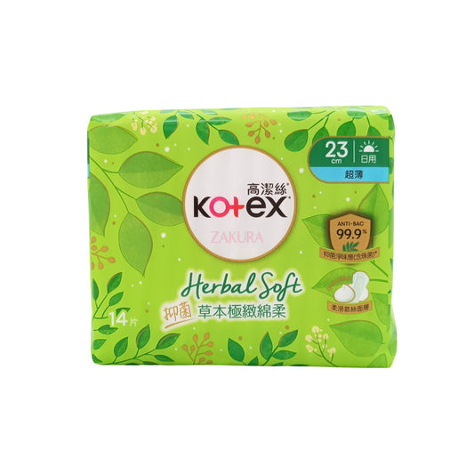 Kotex Herbal Soft Ultra-Thin 23cm (14pcs/2x14pcs) 14pcs