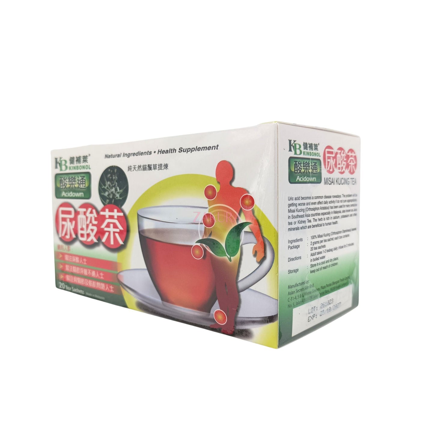 Kinbonol Acidown Misai Kucing Tea 20packs