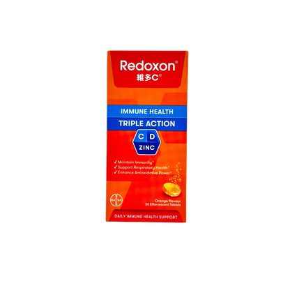 Redoxon Triple Action Effervescent Orange (Vitamin C+D+Zin 30tabs