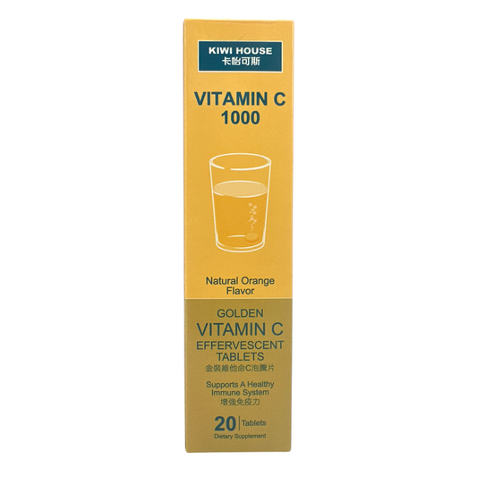 KIWI HOUSE Gold Vitamin C 1000 mg effervescent tablets 20 tab 20caps