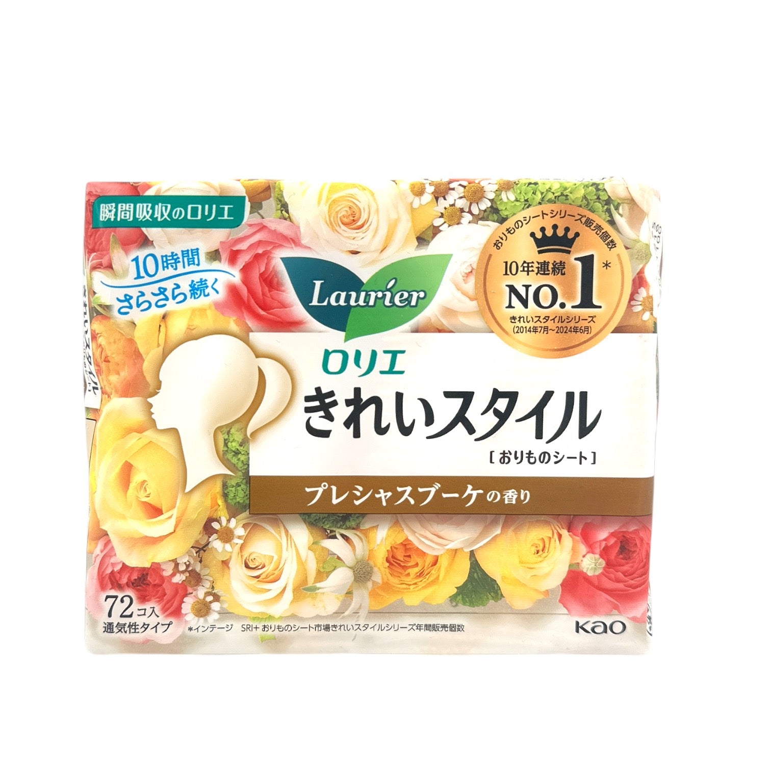 Laurier Breathable Pantiliners Floral Fruit Scent 14cm 72pcs