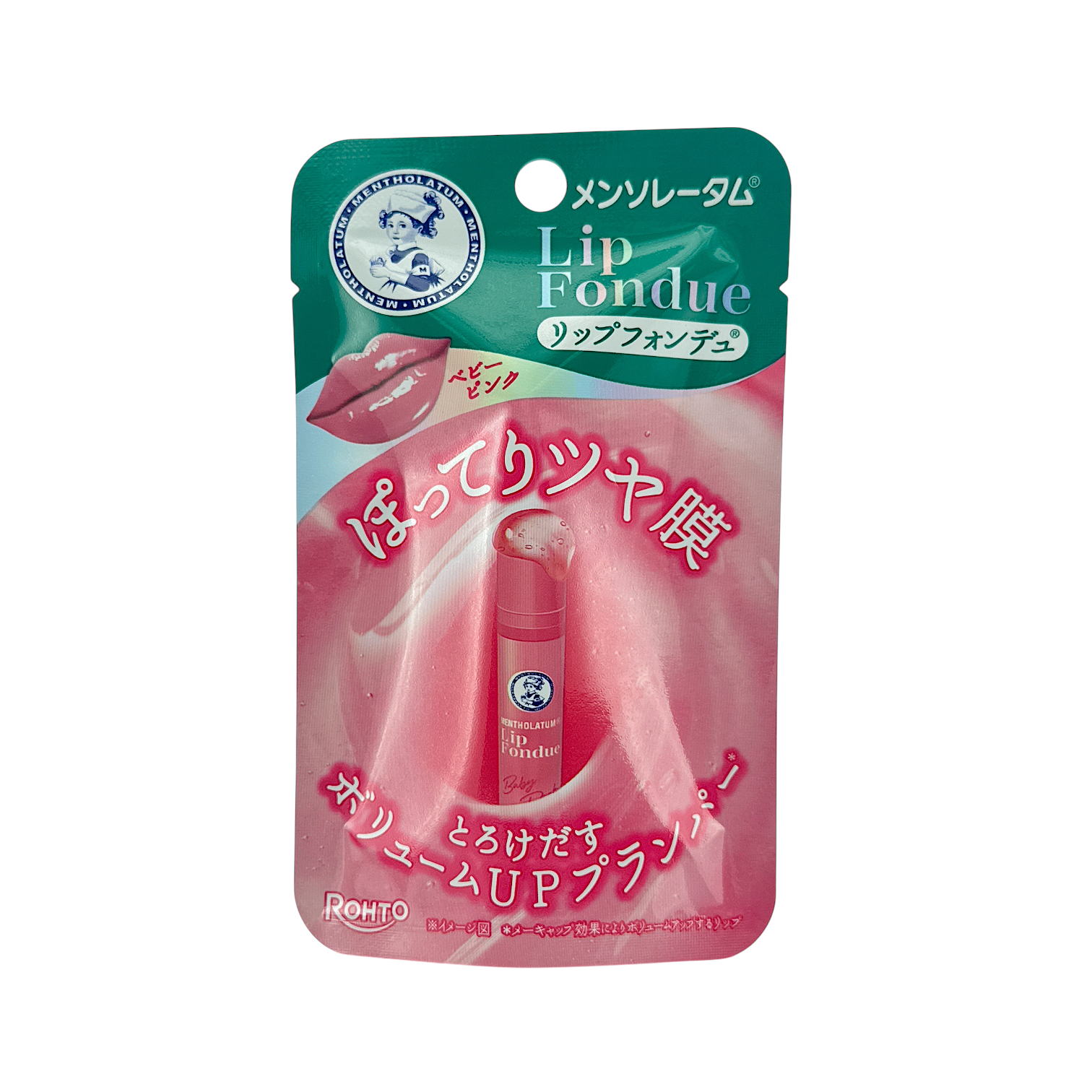 Mentholatum Lip Fondue Baby Pink 3.2g – Hydrating Lip Balm with Soft Pink Tint by Zakura Global.