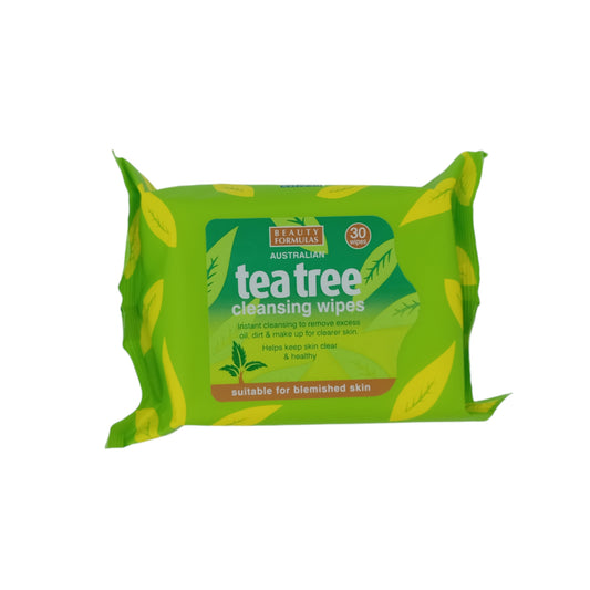 Beauty Formulas Tea Tree Cleansing Wipes 30pcs