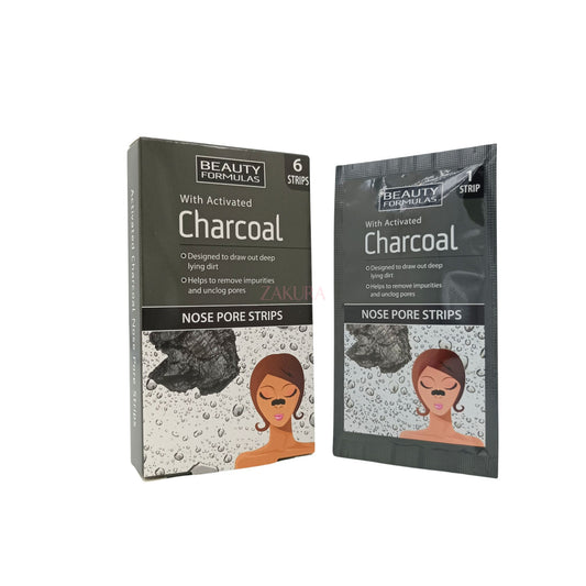 Beauty Formulas Nose Pore Strips - Activated Charcoal 6pcs