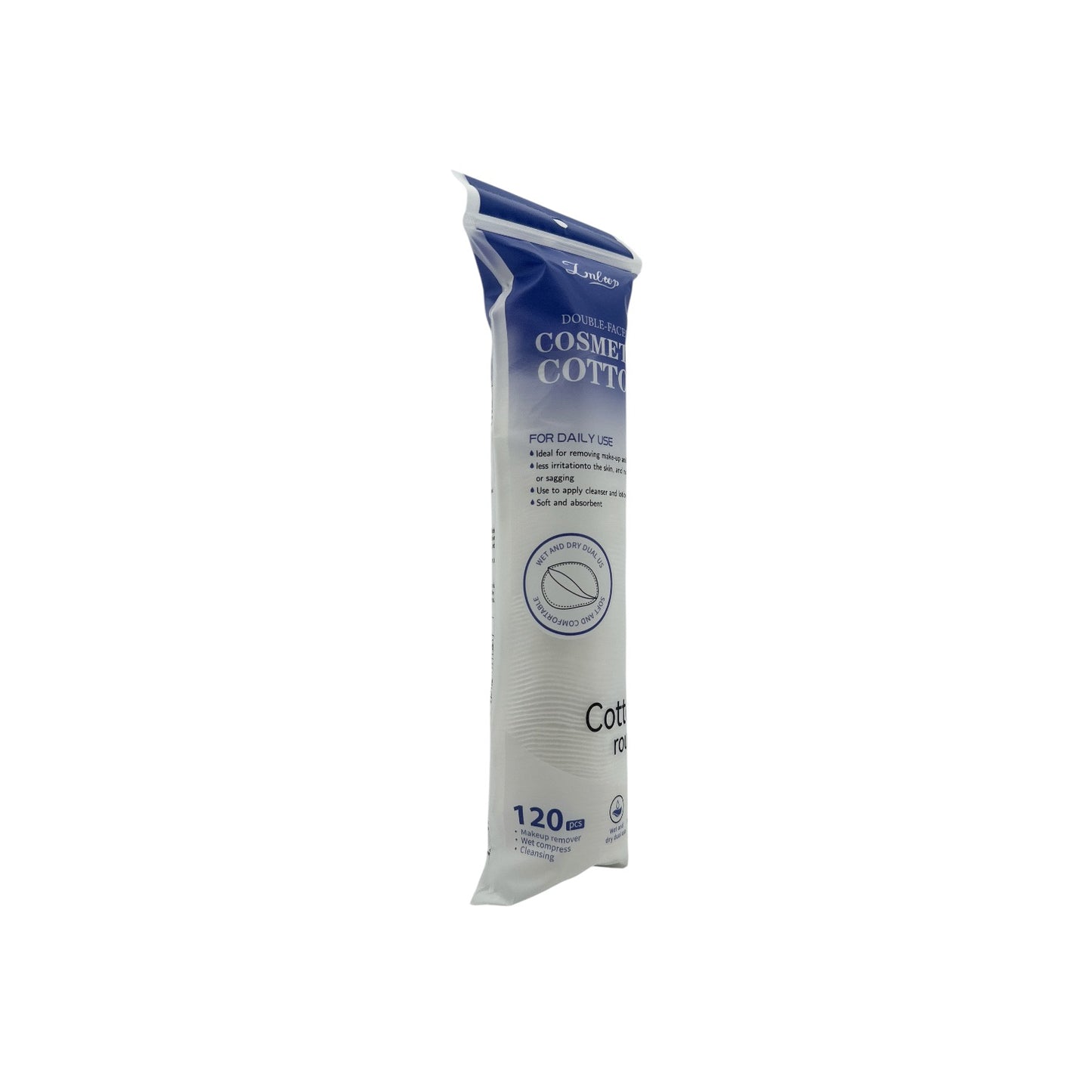 Lmltop Round Double-Faced Cosmetic Cotton (120pcs)