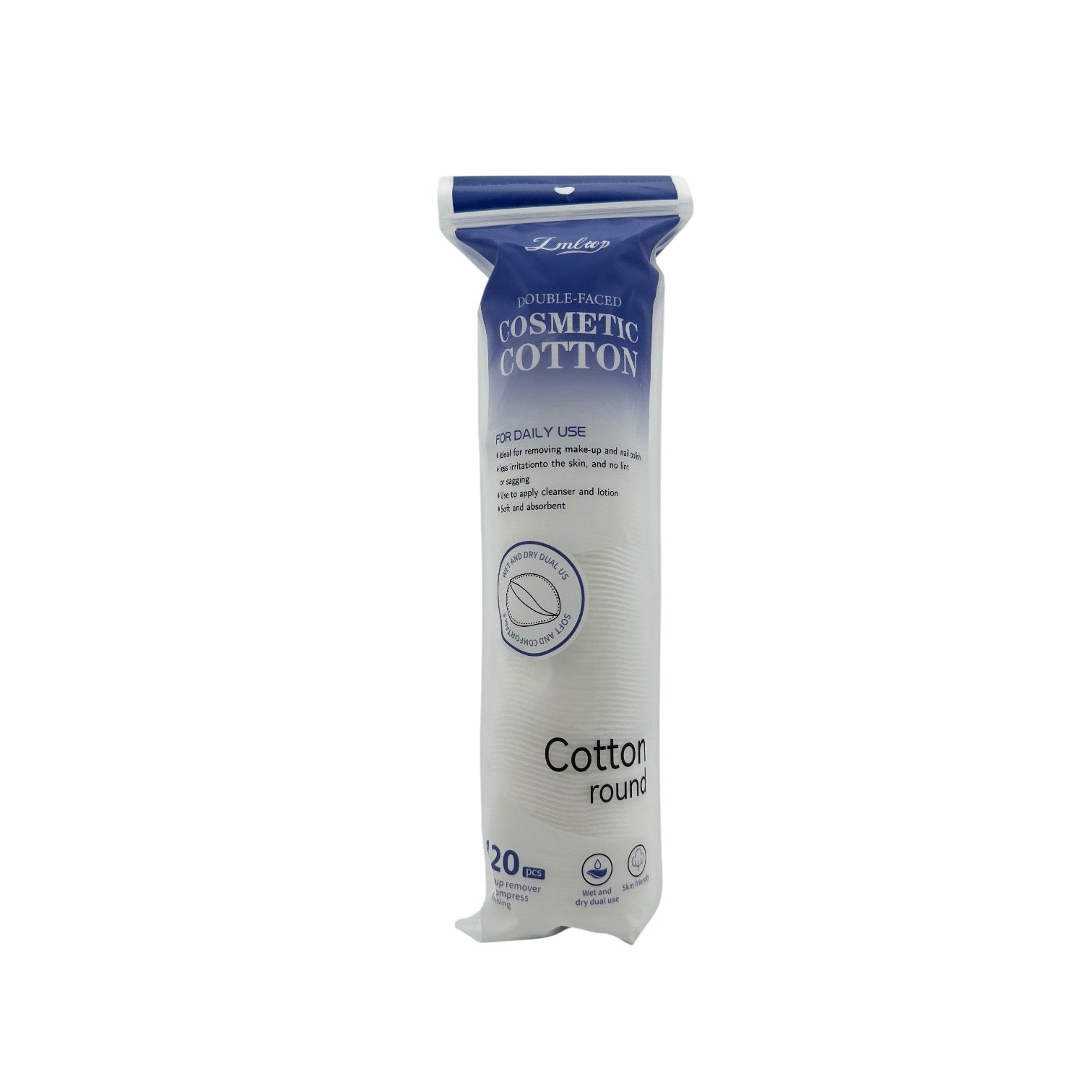 Lmltop Round Double-Faced Cosmetic Cotton (120pcs)