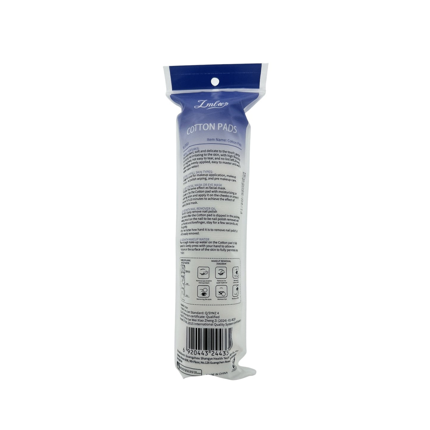 Lmltop Round Double-Faced Cosmetic Cotton (120pcs)