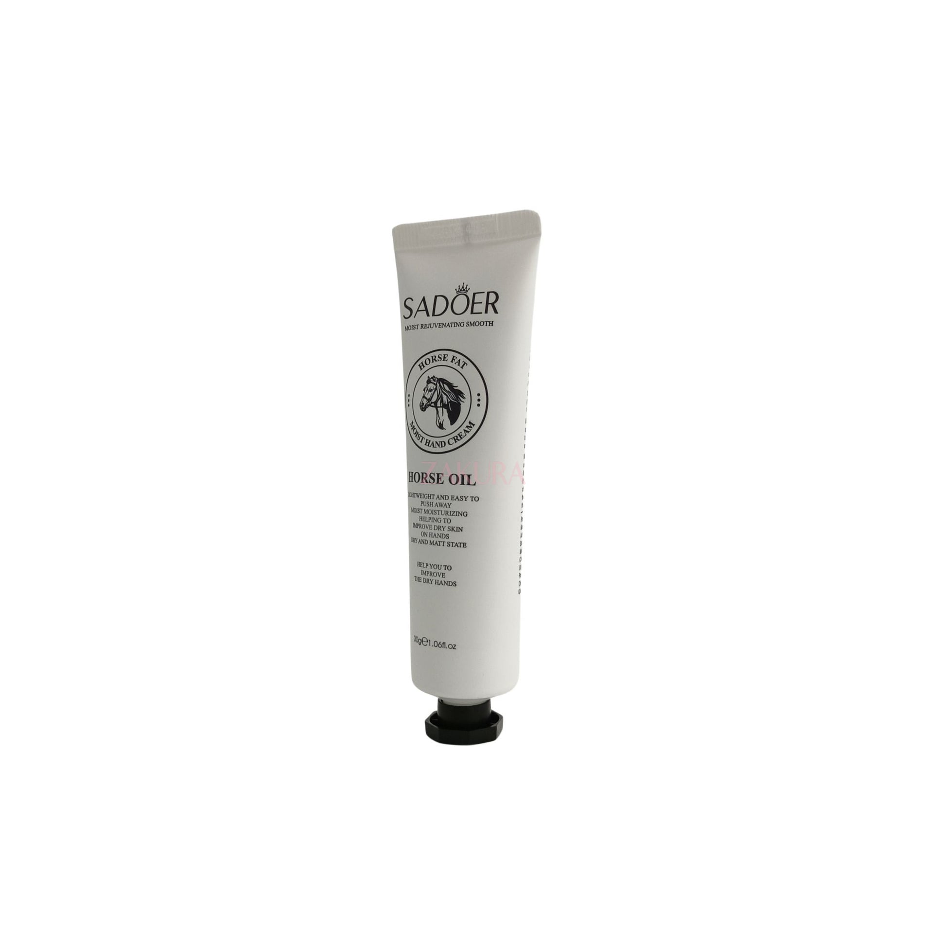 SADOER Hand Cream 30g (Rose/Avocado/Peach/Sakura/Horse Oil/Milk/Sheep) Horse Oil