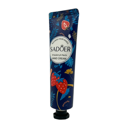 SADOER Hand Cream Strawberry & Plants 30g – Fruity Moisturizing Hand Lotion by Zakura Global

