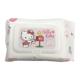 Ka Mi Wu Hello Kitty Baby Wipes – 80pcs alcohol-free, hypoallergenic wipes with hyaluronic acid for sensitive baby skin, available at Zakura Global.