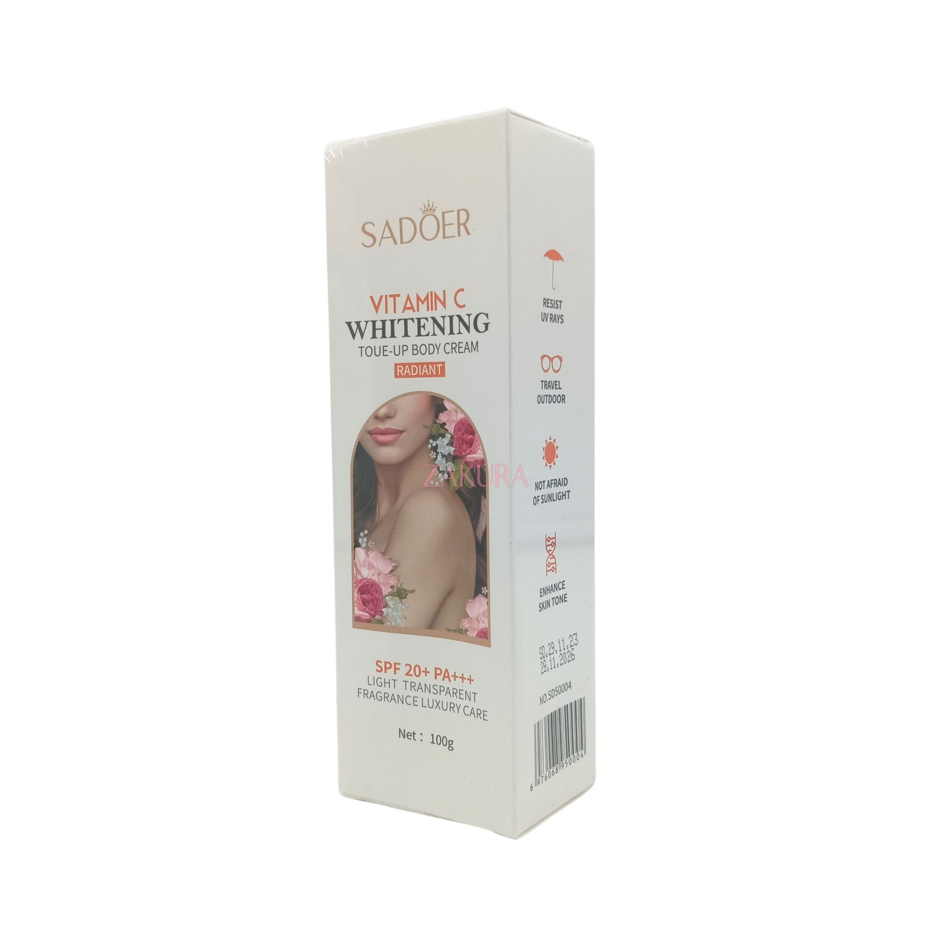 SADOER Vitamin C Sunscreen Whitening Body Veil Cream 100g