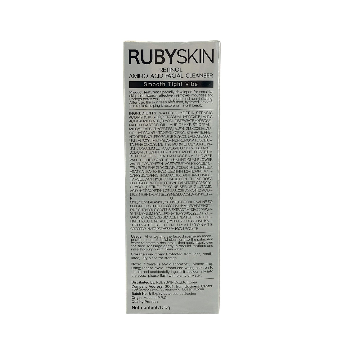 RUBYSKIN Firming Anti-wrinkle Amino Acid Facial Cleanser 100g
