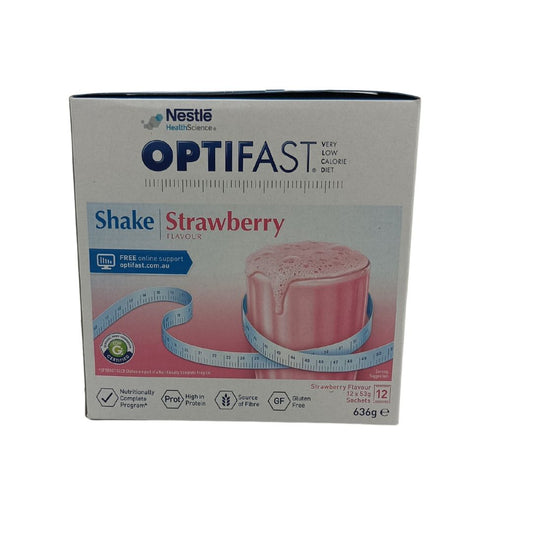 Nestle OPTIFAST Weightloss Milkshake - Strawberry 12x53g