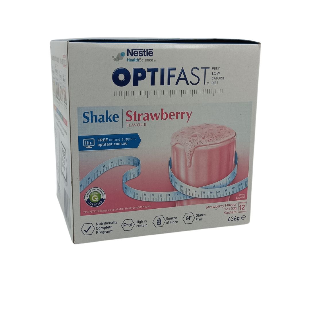 Nestle OPTIFAST Weightloss Milkshake - Strawberry 12x53g