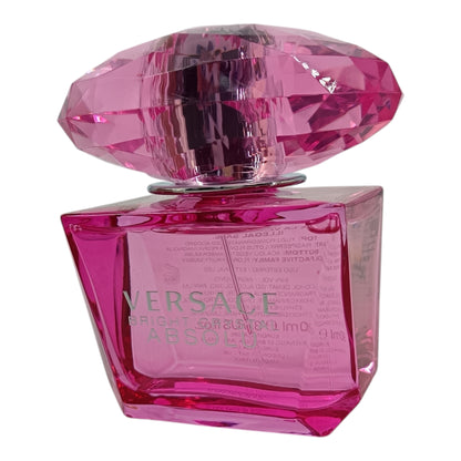 Versace Bright Crystal Absolu Eau De Parfum Tester 90ml – rich floral fragrance in plain packaging, available at Zakura Global.