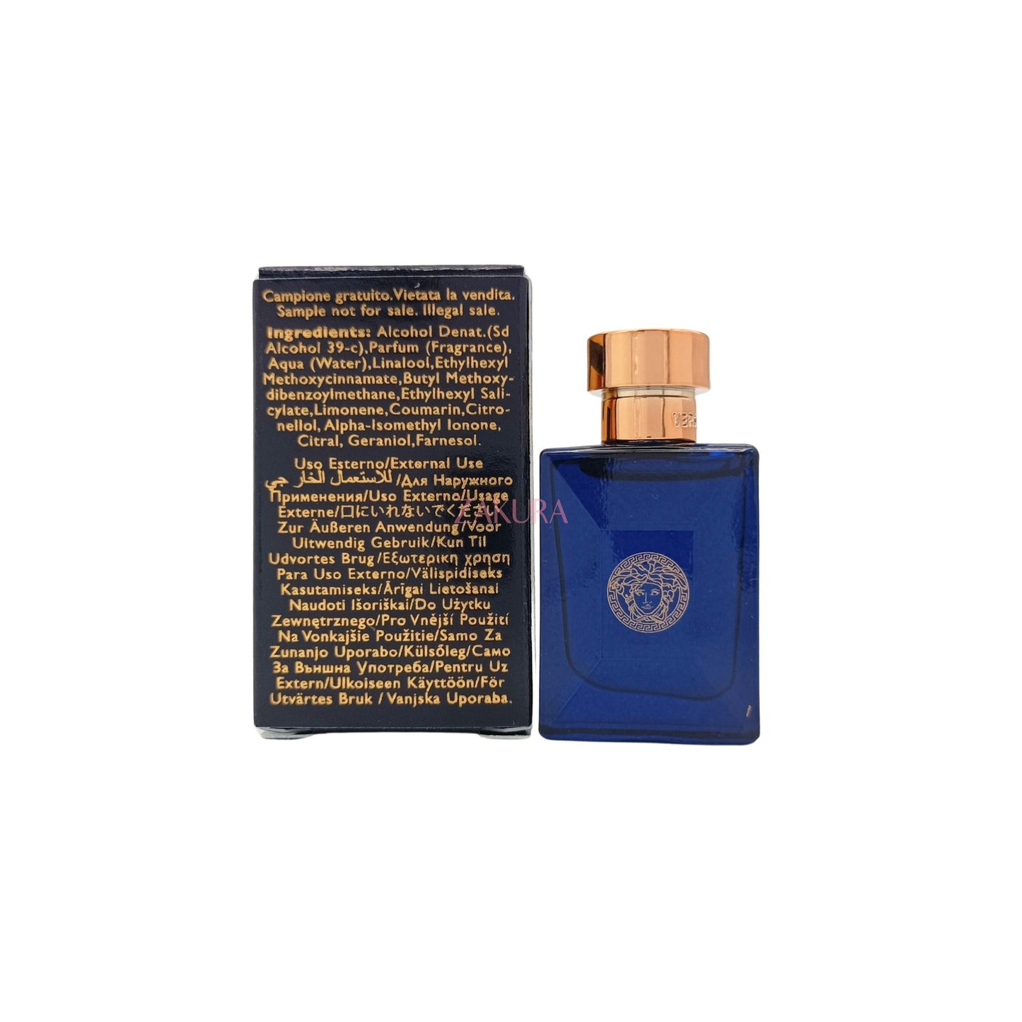 Versace Dylan Blue Eau De Toilette Spray (5ml Miniature/100ml)