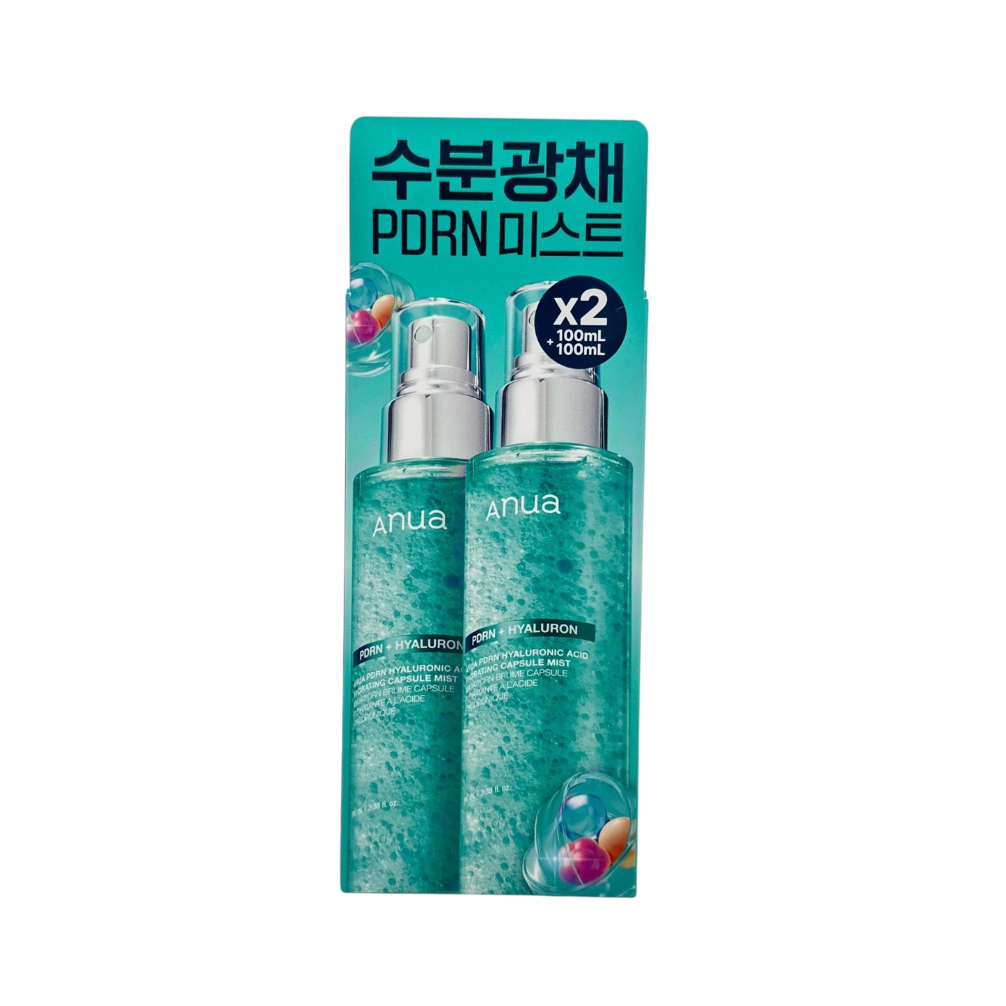 Anua PDRN Hyaluronic Acid Aqua-Boosting Capsule Spray(T 2x100ml