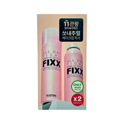 So natural All-day moisturizing and oil - controlling setting 2x120ml