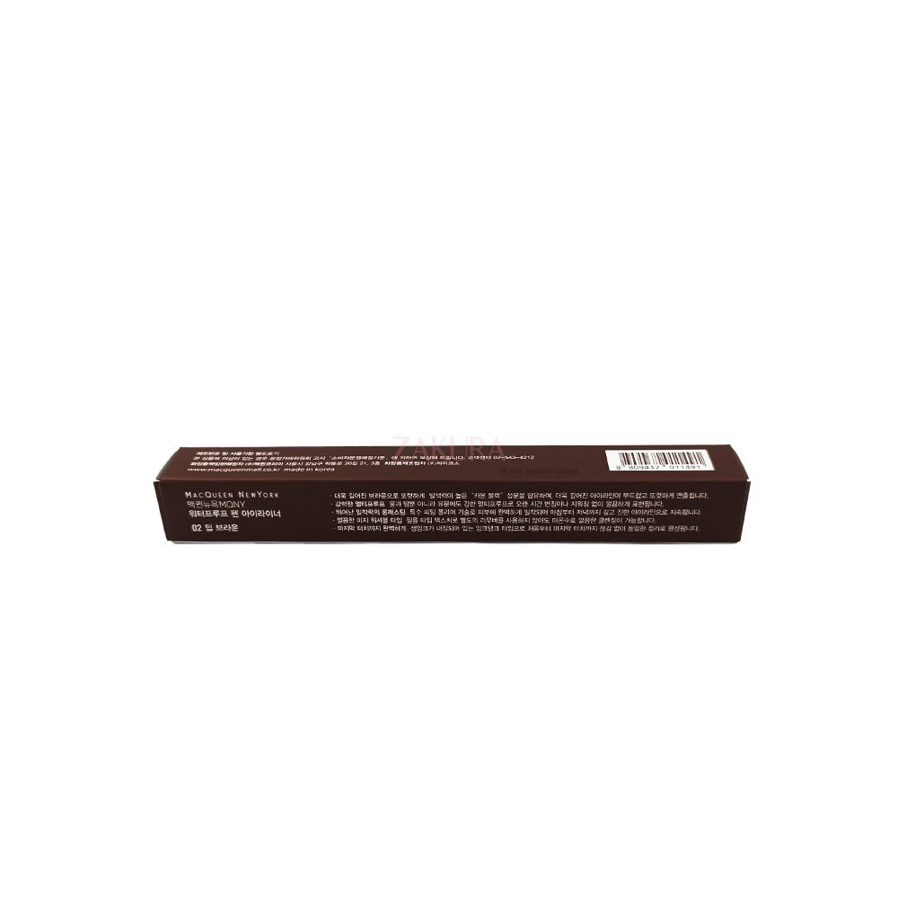 Macqueen NewYork Waterproof Pen Eyeliner - 02 Deep Brown 0.6g