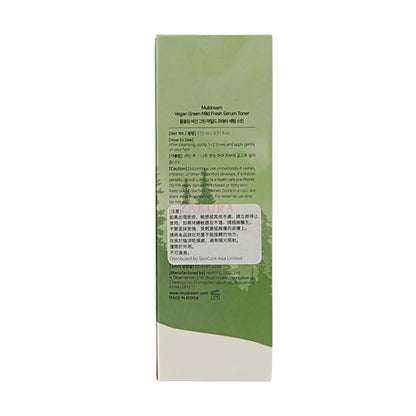 Muldream Vegan Green Mild Serum Toner 110ml (Fresh/Intense) Fresh