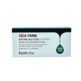 Farm Stay Cica Farm Nature Solution Eye Patch 60pcs – Soothing hydrogel patches with Cica for hydration and brightening at Zakura Global.