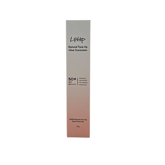 LipHip Natural Tone Up Glow Sunscreen 35g – Brightening UV protection by Zakura Global.