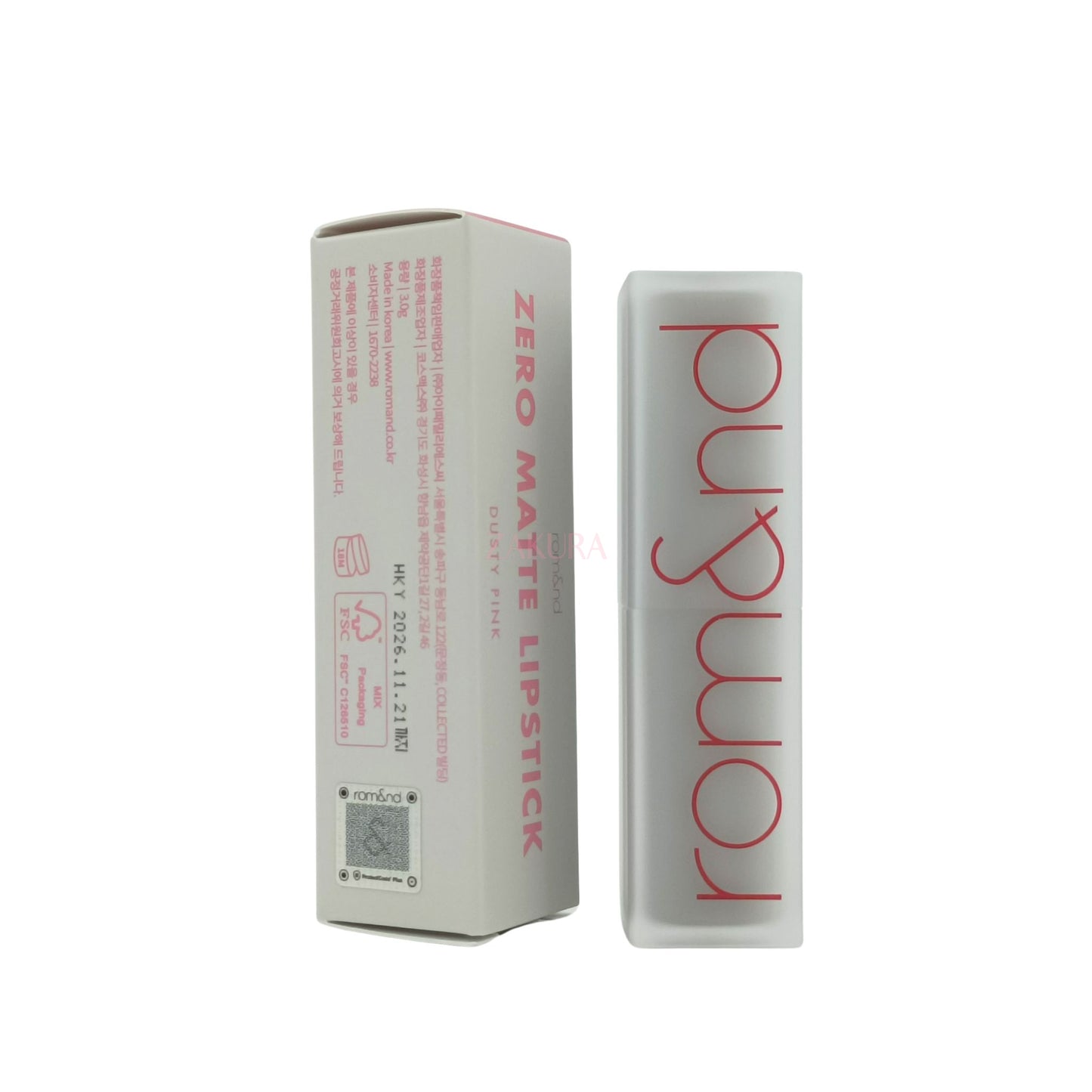 rom&nd Zero Matte Lipstick 3g 01 Dusty Pink