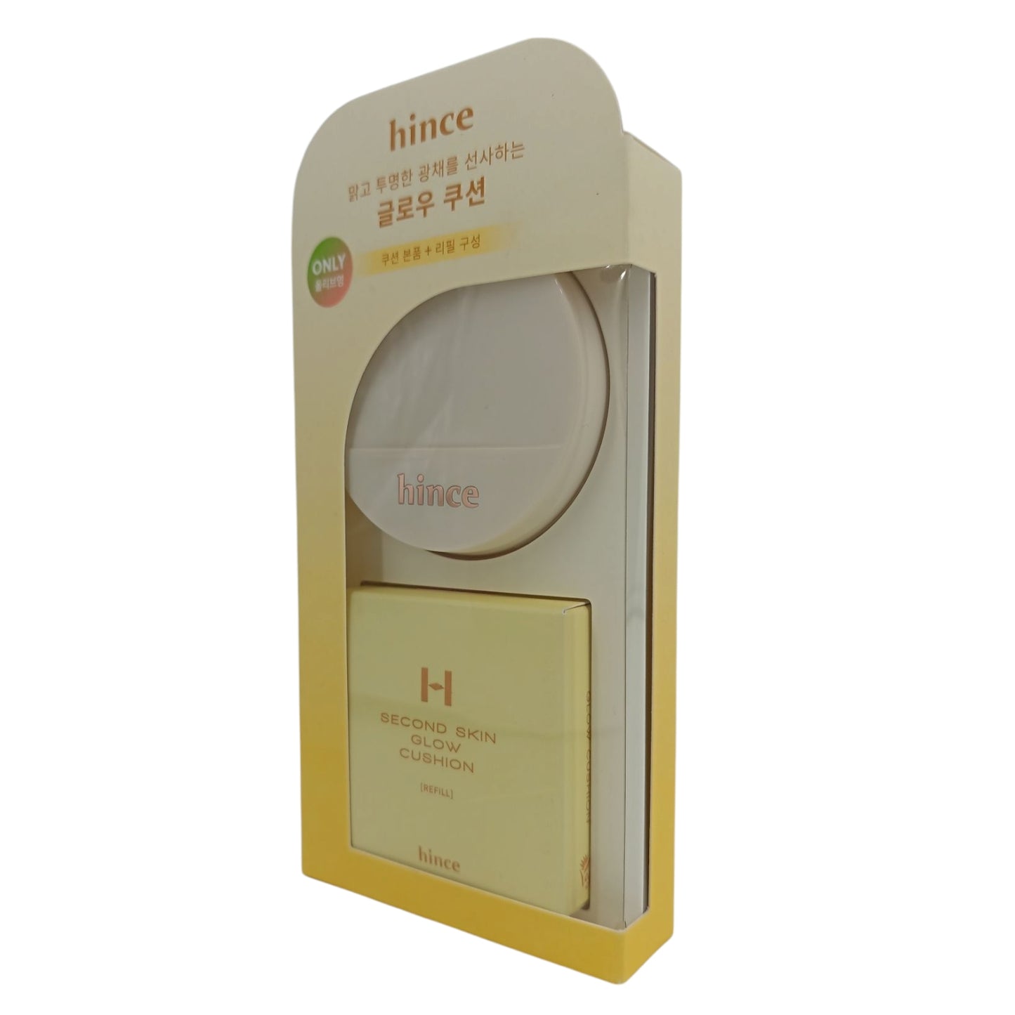 Hince Second Skin Glow Cushion with Refil 12gx2 (15 Rosy/17 Prorcelai/21 Ivory) 17 Prorcelai