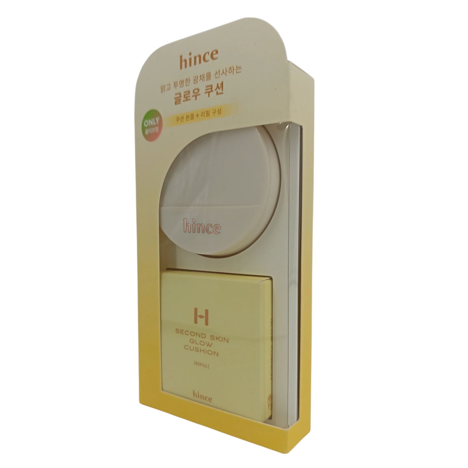 Hince Second Skin Glow Cushion with Refil 12gx2 (15 Rosy/17 Prorcelai/21 Ivory) 17 Prorcelai