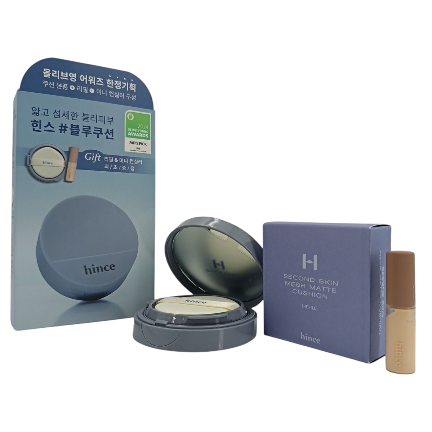 Hince Mesh Matte Cushion (with Refil+Mini Concealer) 12gx2