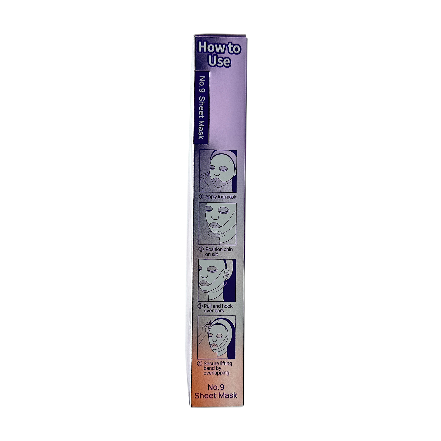 Numbuzin No.9 NAD Bio Lifting-Sil Full Face Mask – Korean anti-aging sheet mask with NAD and peptides, includes lifting band, available at Zakura Global.