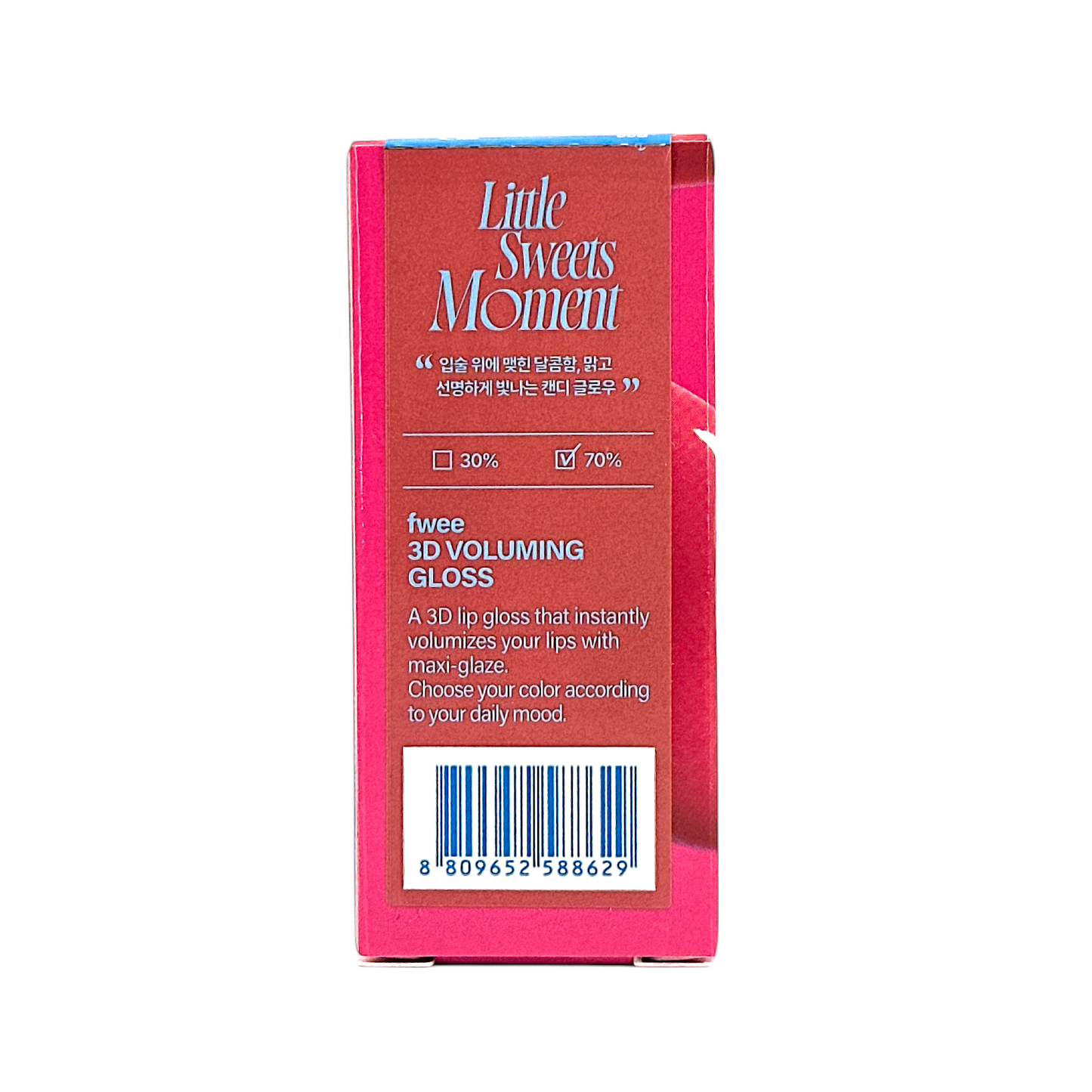 fwee 3D Voluming Gloss B08 Rozy 5.3g by Zakura Global – plumping lip gloss with high shine and moisturizing formula for fuller lips.