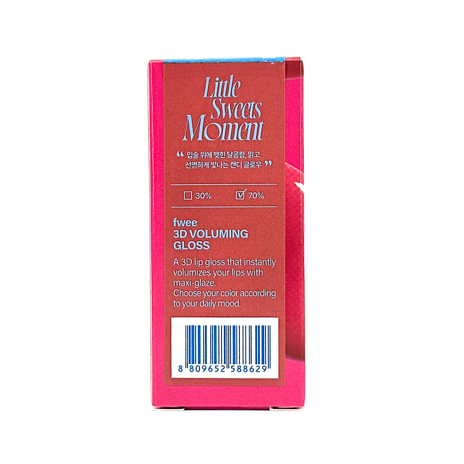 fwee 3D Voluming Gloss B08 Rozy 5.3g by Zakura Global – plumping lip gloss with high shine and moisturizing formula for fuller lips.