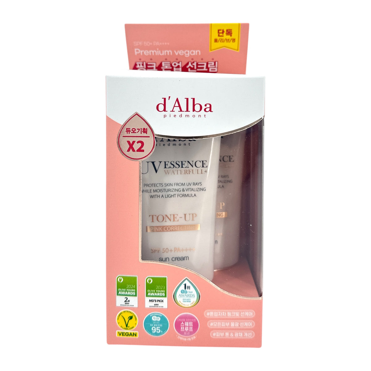d'Alba Hydrating & Brightening Color-Correcting UV Sunscr 2x50ml
