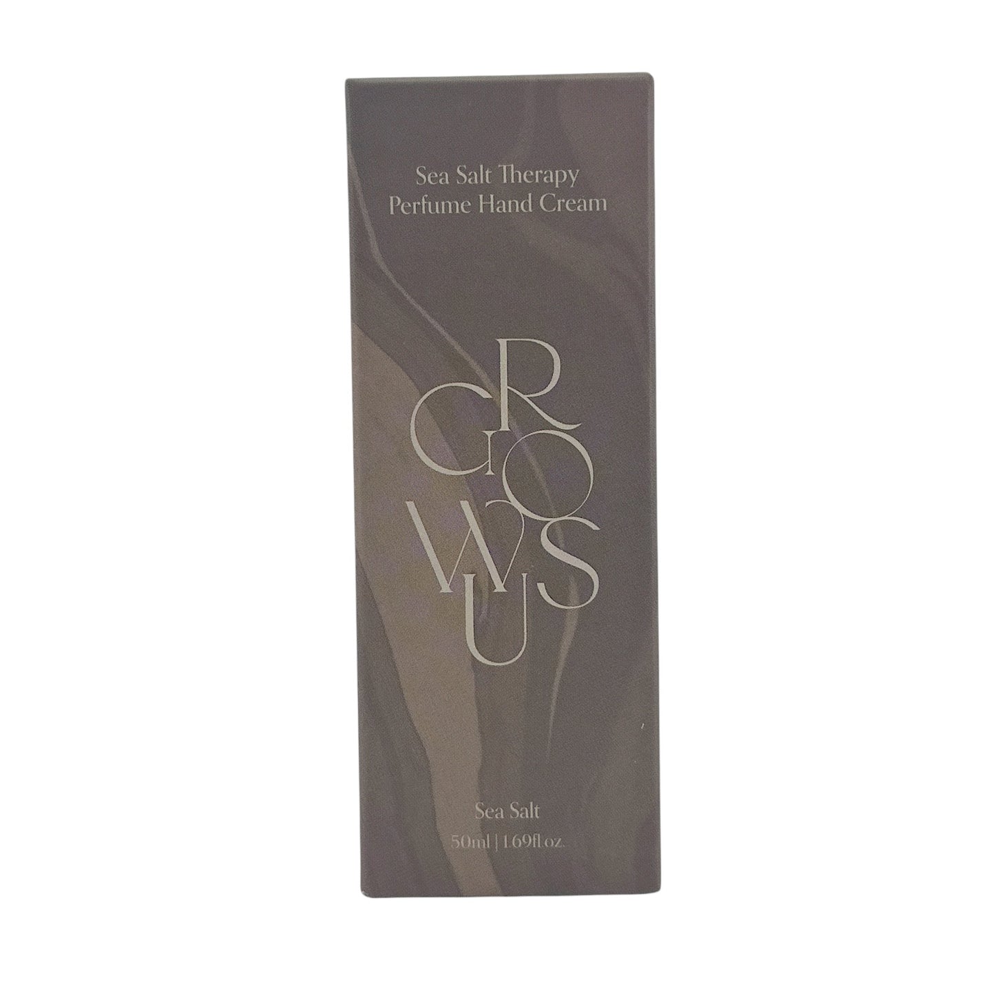 GROWUS Perfume Hand Cream Sea Salt 50ml by Zakura Global – hydrating hand cream with refreshing sea salt fragrance for smooth, soft hands.