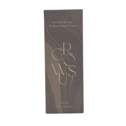 GROWUS Perfume Hand Cream Sea Salt 50ml by Zakura Global – hydrating hand cream with refreshing sea salt fragrance for smooth, soft hands.