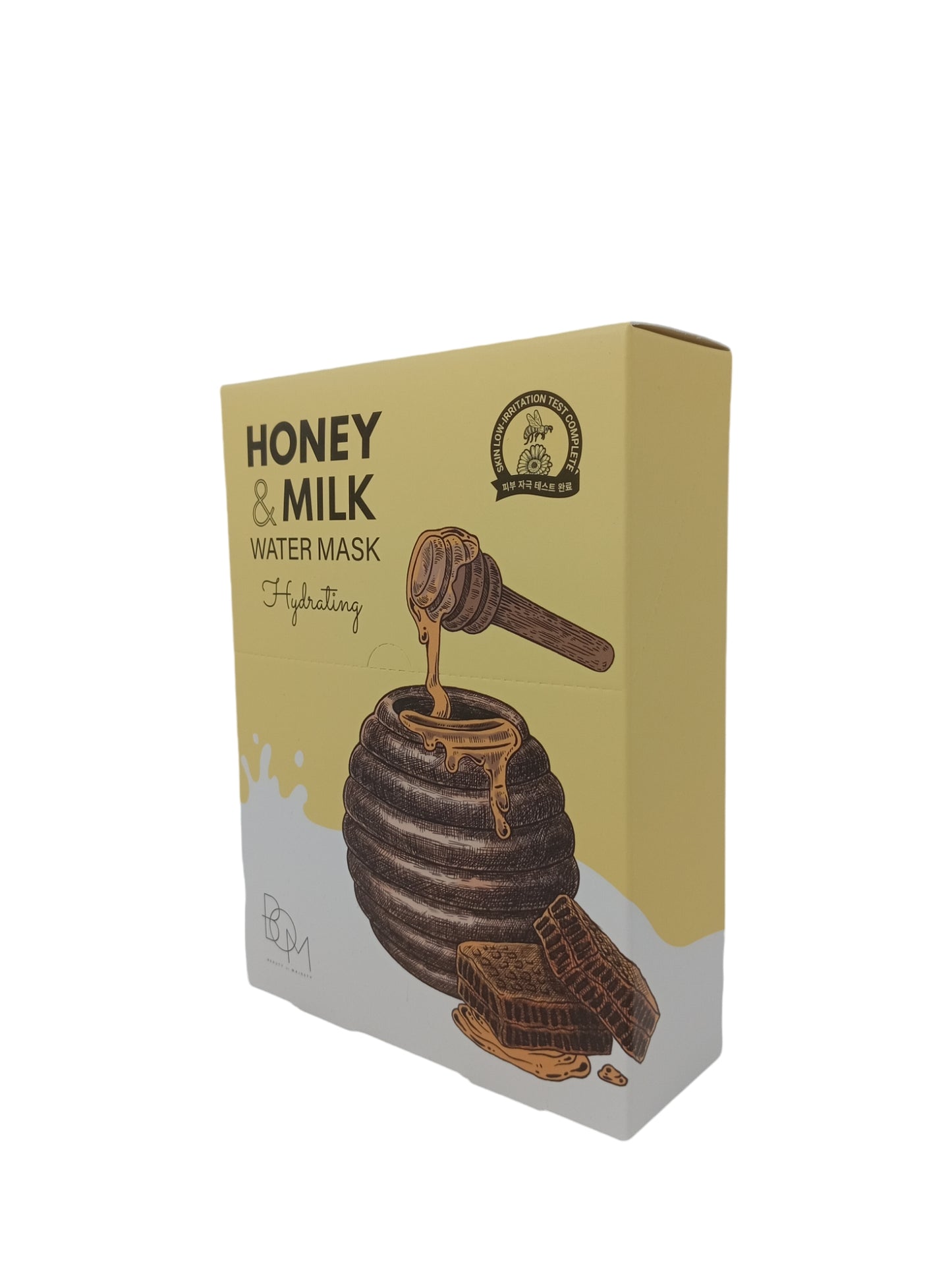 B.O.M Honey & Milk Water Mask 25gx10 (Hydrating/ Soothing/ Brightening) Hydrating