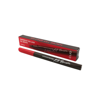 CLIO Superproof Pen Liner (01 Kill Black/02 Kill Brown) 0.55ml 02 Kill Brown