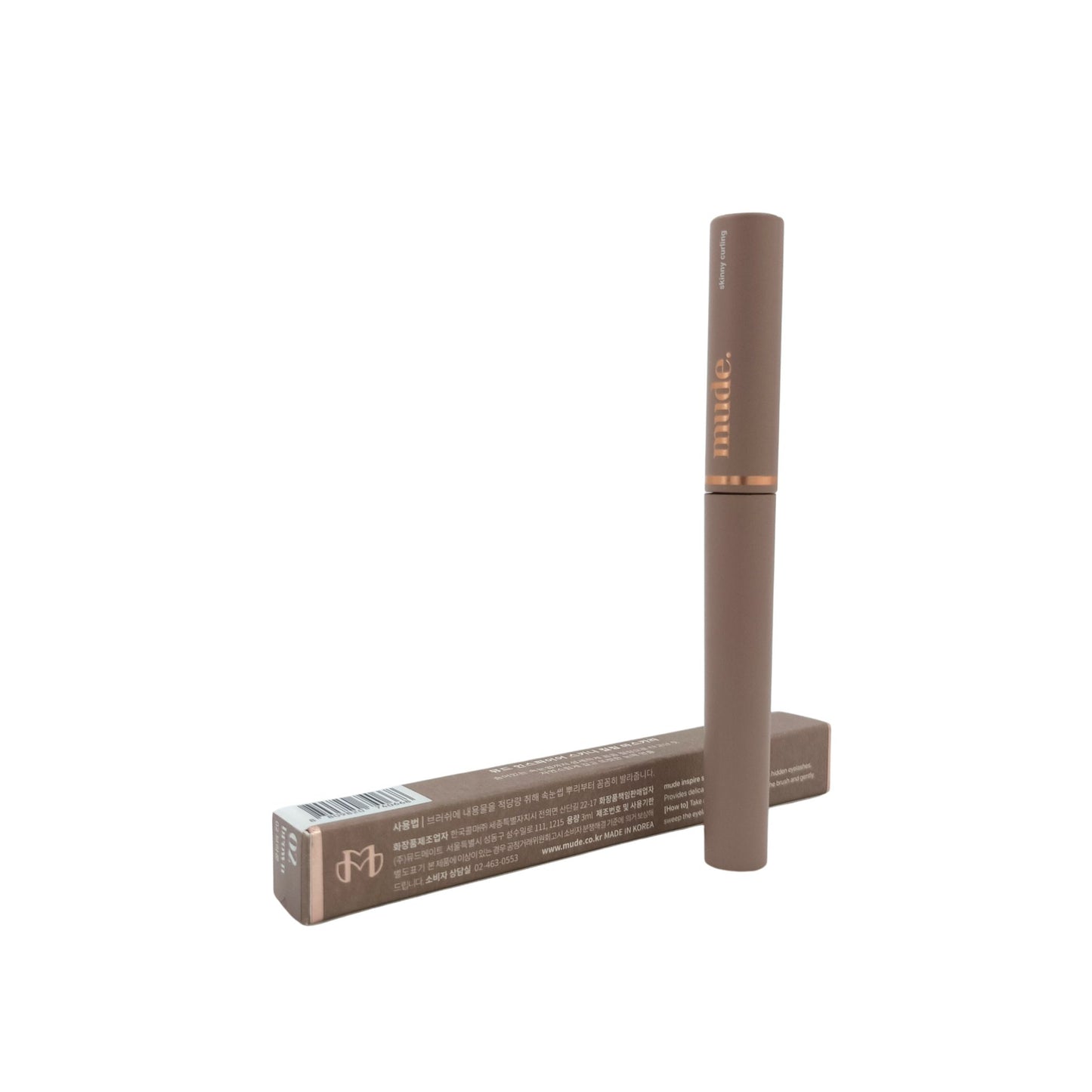 Mude Inspire Skinny Curling&Multi-fixer Mascara 3g (Black/ Brown)