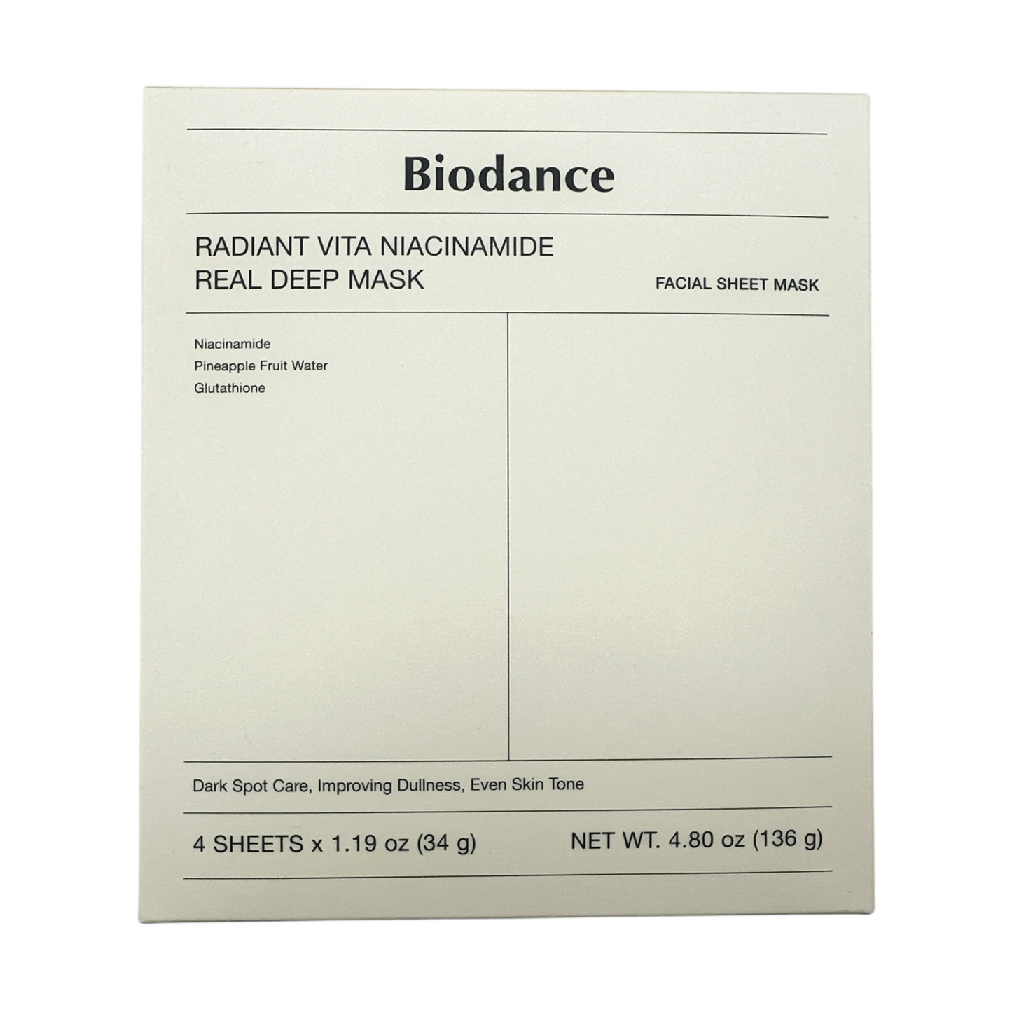 Biodance Real Deep Mask 4pcs