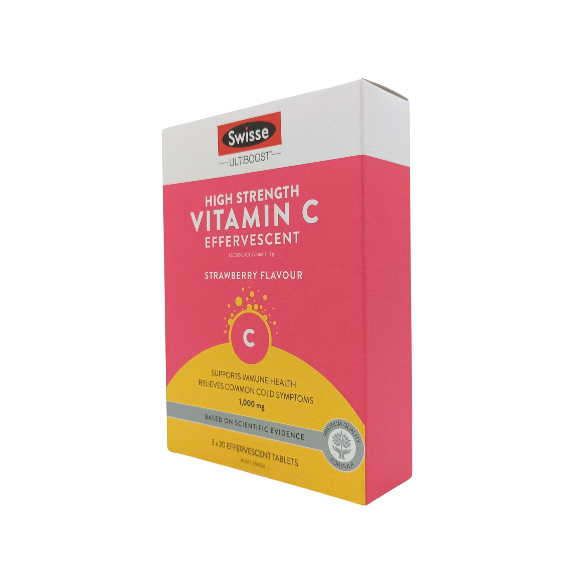 Swisse High Strength Vitamin C 1000mg Effervescent 3x20tabs