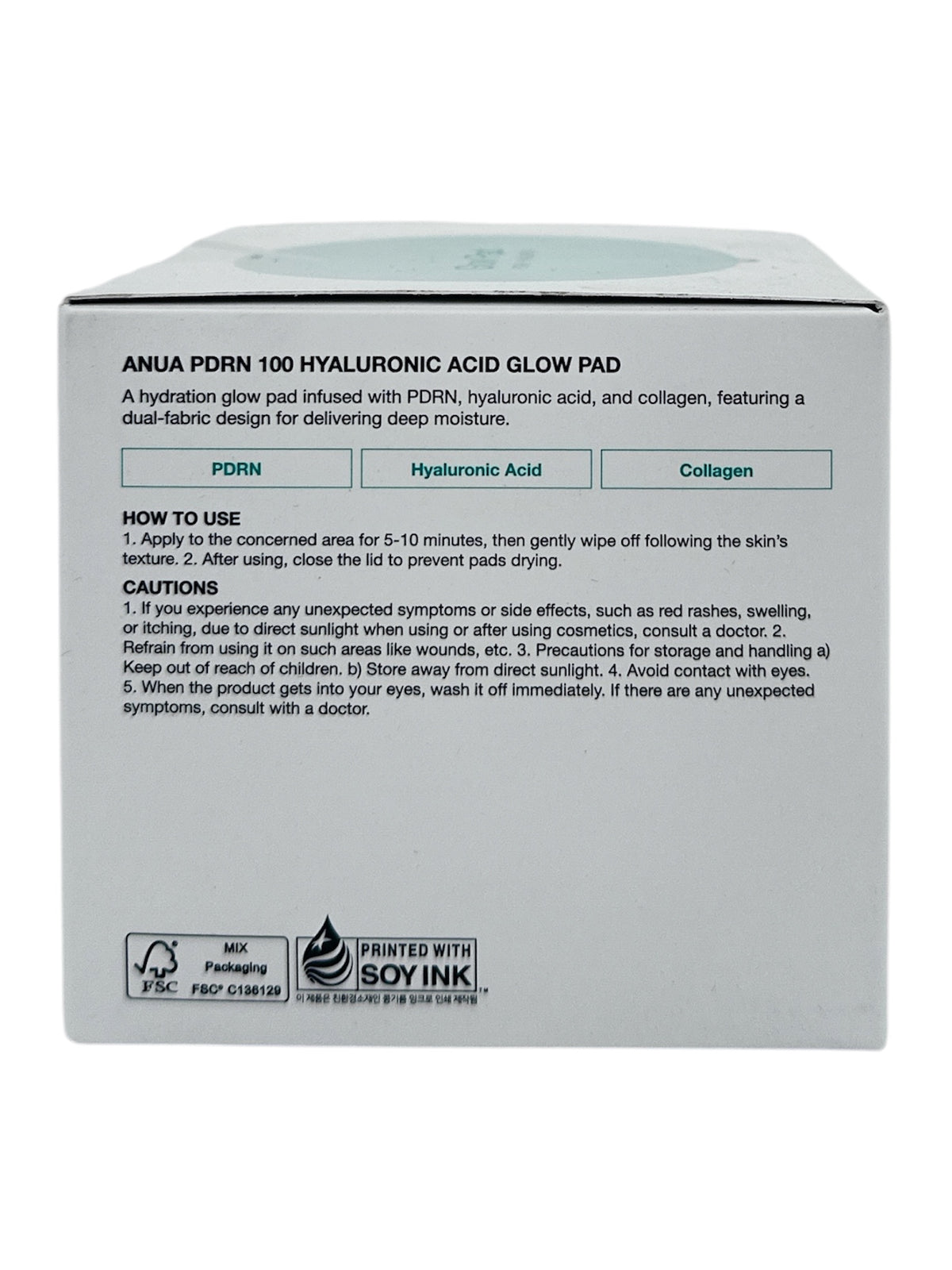 Anua PDRN 100 Hyaluronic Acid Glow Pad 70pads