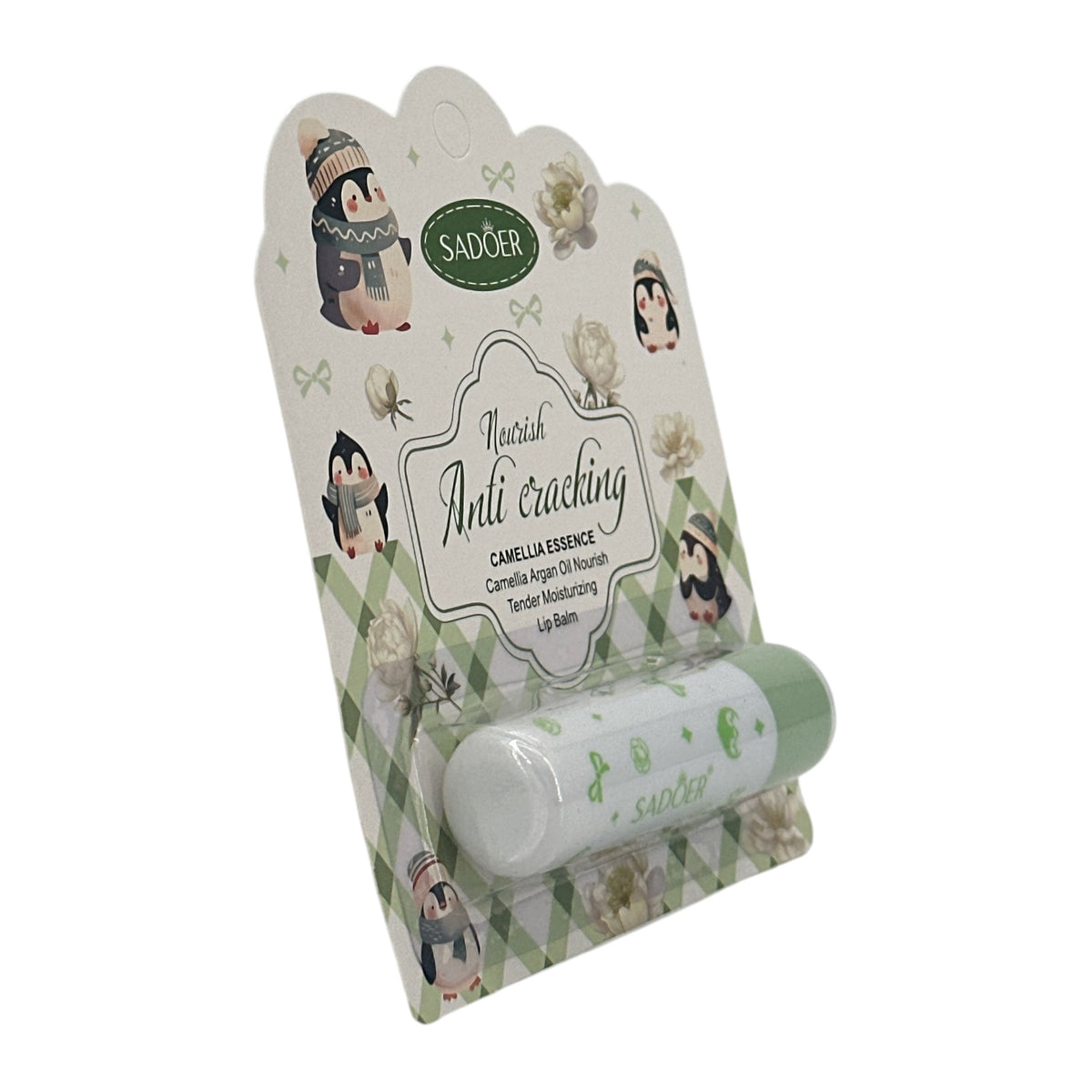 SADOER Camellia & Argan Oil Nourishing Lip Balm (Penguin  3.4g