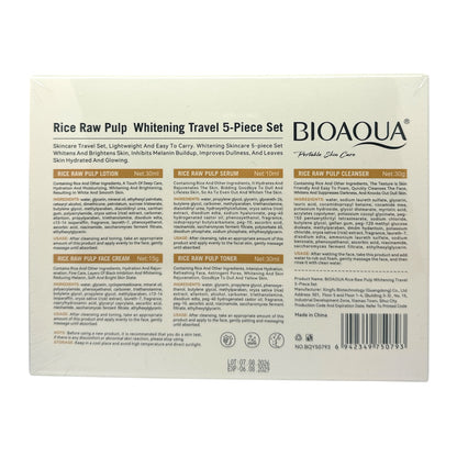 BIOAOUA Rice Extract Brightening Travel 5-Piece Kit
