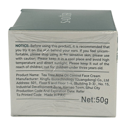 SADOER Tea Tree Anti-Acne Oil-Control Face Cream 50g
